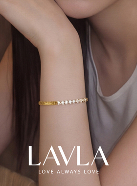 LAVLA轻奢小众带钻蛇纹手链
