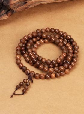 天然金丝檀木佛珠手串男款女款和田玉手链金丝楠木沉香手串男盘玩