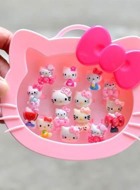 可爱卡通水果小女孩盒装戒指环