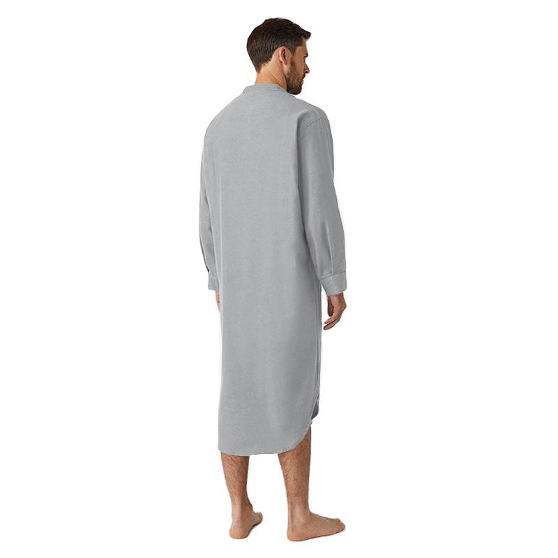 Muslim robe Arab style one-piece shirt men穆斯林长袍连体衬衣 - 图3