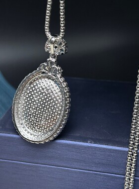 缅甸黄翡翠色镶玉吊坠女款玉石项链高档挂件送礼精品玉石首饰