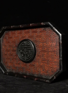 木雕镶嵌茶盘摆件古玩杂项特价