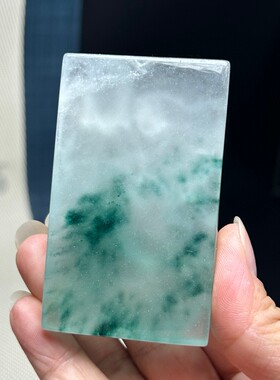 冰种多彩方牌子大款御龙观音龙牌方牌吊坠男女同款大玉坠毛衣链