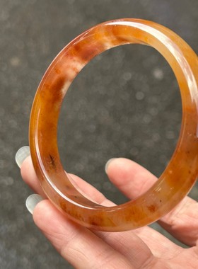 黄龙玉手镯石英岩玉镯子云南龙陵黄蜡石玉镯黄蜜蜡冰种手环百搭