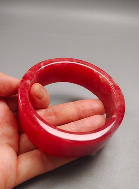 老坑缅甸翡翠色干青玉宽条手镯祖母绿满色浅绿色镯子女正圈高颜值