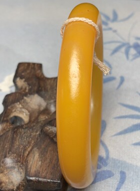 复古玛瑙手镯圆条鸡油黄女款首饰玛瑙手镯手环收藏古玩饰品装饰