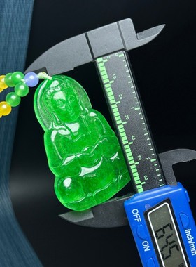 观音吊坠翡翠色阳绿色玉坠男女款挂件石英岩玉石玉髓玛瑙项坠挂坠