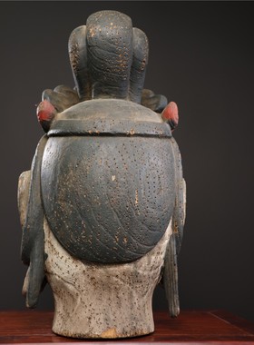 老楠木佛头摆件佛首佛头装饰品摆设观音头禅意中式造景摆件