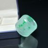 Antiques and miscellaneous collections, emerald-colored jade rings, plate finger, ice type, all-green saddle ring, men's and women's jade finger ring
