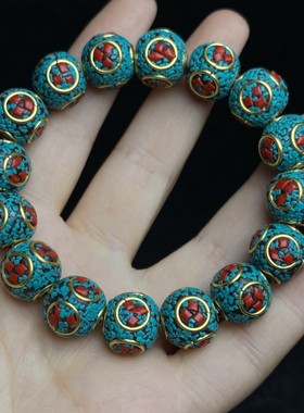 古玩旧藏大清乾隆御制漆器收藏盒内珍藏尼泊尔回流手串收藏品