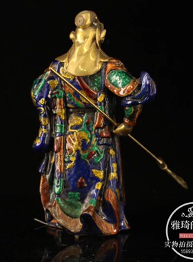 关公像武财神景泰蓝镇宅古玩古董