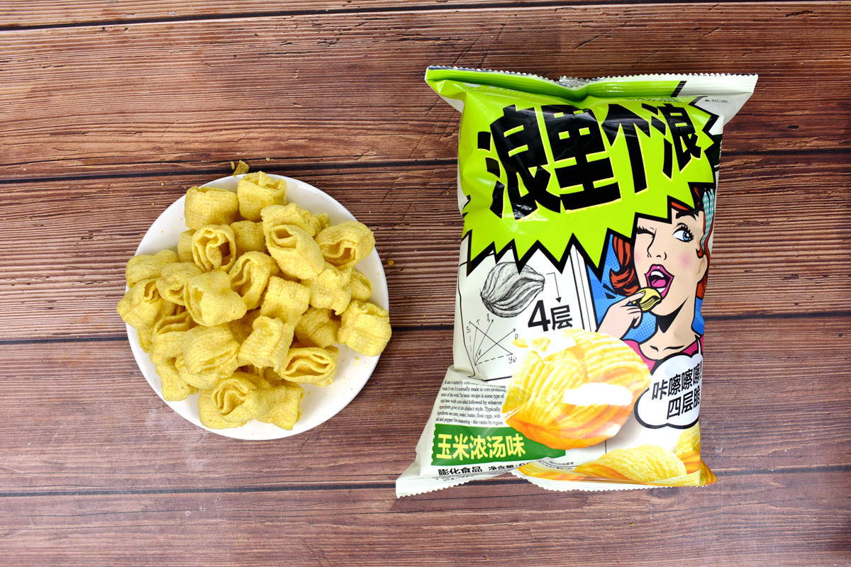 【凑单款】好丽友新品浪里个浪四层脆玉米浓汤薯片休闲零食大礼包_虎窝淘