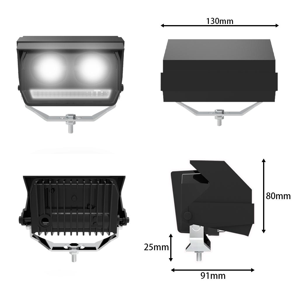 LED自动翻盖灯雾灯防水日光灯汽车摩托电动车改装照明翻盖车灯 - 图3