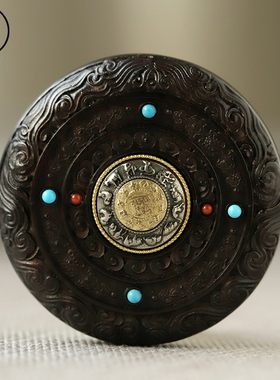 时来运转八大守护神黑檀手把件