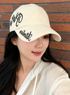 C94软顶复古做旧刺绣时尚春夏季新款显脸小防晒遮阳百搭鸭舌帽