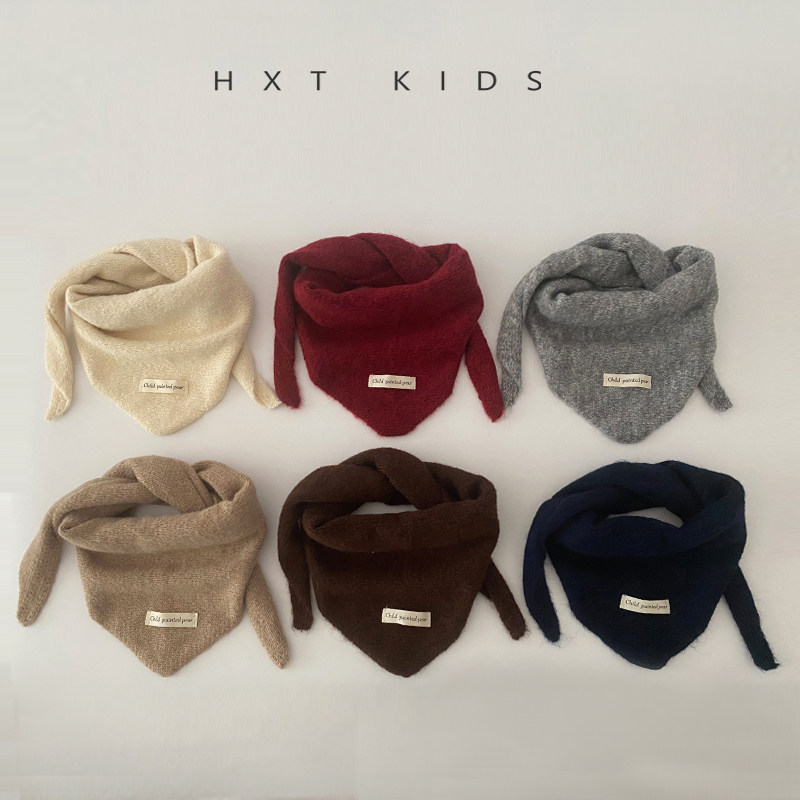 儿童三角巾秋冬季洋气纯色小标口水巾婴幼儿宝宝冬天保暖围巾韩版,淘宝优惠券,粉丝福利购,淘宝优惠卷