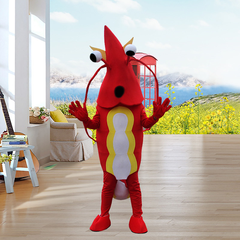 小龙虾卡通人偶服装皮皮虾人穿cosplay海洋动物玩偶道具公仔衣