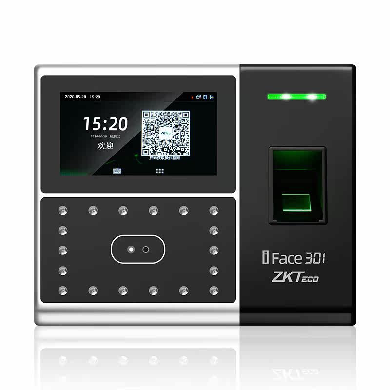 zkteco iface302指纹人脸识别打卡机 zkteco考勤门禁