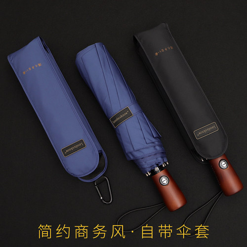 德国精工1.25M超大号双人全自动雨伞男士折叠10骨加固超强防风伞 - 图2