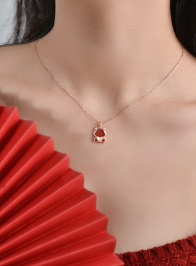 爱心抱抱龙项链中国风本命生肖龙