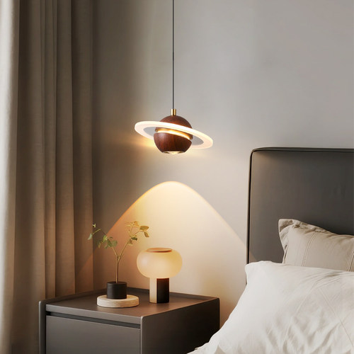 主卧室床头吊灯2026新款行星单头小吊灯设计师儿童玄关吧台吊线灯 - 图2