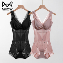 Cat person conjoined plastic body clothes spring and summer thin section free of wearing bra beauty body tight body mesh yarn postpartum close-up and waist slimming clothes