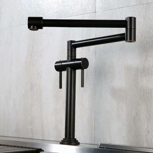 Кухня полная медная телескопическая складная складка горячая и холодная вода крем для мытья раковина раковина балкон Двойной переключатель вращающийся с двумя ручками