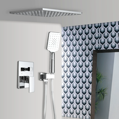 Gun Grey All -Copper Dark Grading Deap в стиле стены Скрытый встроенный в Tianmo Home Встроенный душ Azos Azos Azos