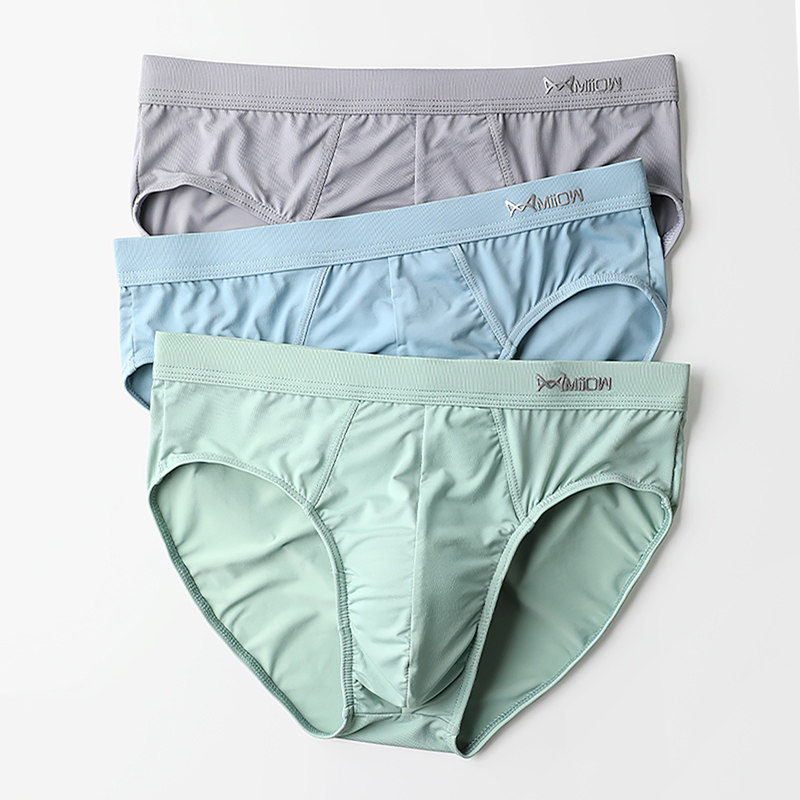 猫人男士内裤男三角短裤冰丝抗菌裆男生中腰裤衩头薄款透气夏季潮,淘宝优惠券,粉丝福利购,淘宝优惠卷