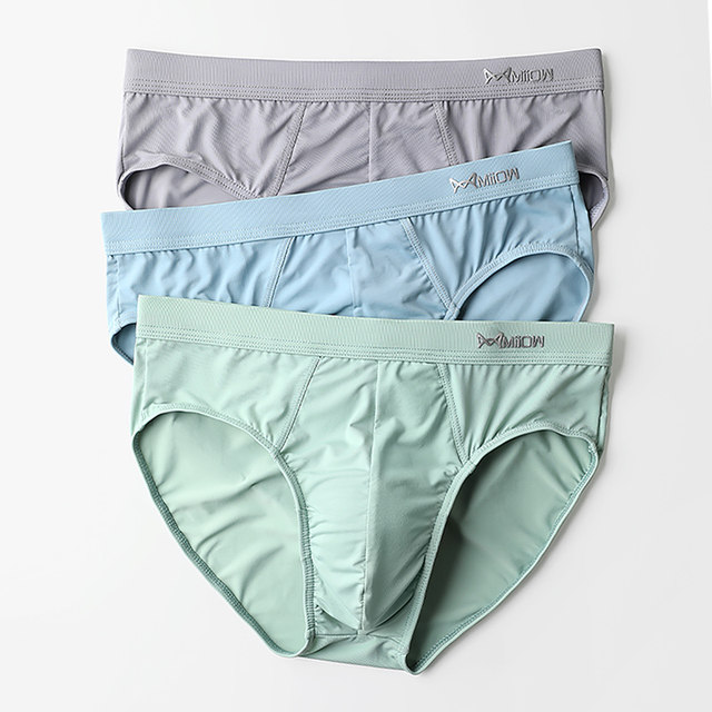 Catman ຜູ້ຊາຍ underwear ຜູ້ຊາຍສາມຫລ່ຽມກ້ອນຜ້າໄຫມ antibacterial crotch