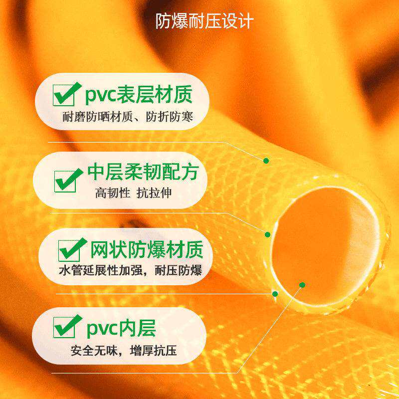 4分防爆pvc软管软水管6分1寸家用自来水塑料蛇皮管25浇水管子 - 图3