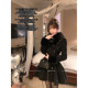 Lazy Didi Hepburn Prologue Pinch-waist quilted woolen coat Rich family daughter thickened woolen collar woolen coat