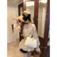 Lazy Didi feather gauze brocade dreamy medieval doll-like lace babydoll ruffled lace collar shirt shirt