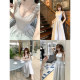 Lazy Didi Earl Corrie Elegant and classic fishbone long skirt Temperament dress suspender dress