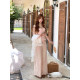 Lazy Didi ຕອນບ່າຍ Wind Chime Summer ຊຸດສາມຊິ້ນ 100 Cotton Embroidered Suspender Cardigan Trousers Gentle Lace