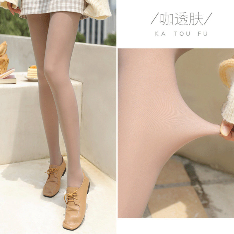 假透肉空姐灰真透肤一体无缝连裤袜 南极人摩威卡短袜/打底袜/丝袜/美腿袜