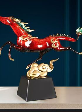 全铜龙马精神摆件客厅玄关办公室装饰品领导送礼开业乔迁礼品高档