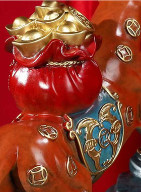 《豹富》铜金钱豹工艺品家居办公室摆件创意客厅桌面装饰品高档礼