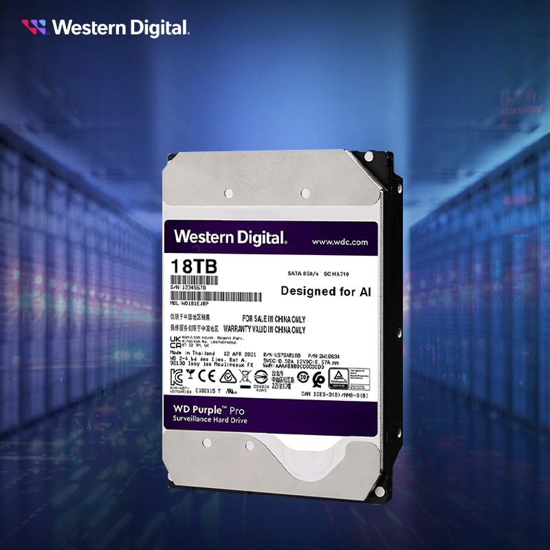 WD/西部数据 WD181EJRP 紫盘 PRO 18TB SATA6Gb/s 512M 监控硬盘 - 图2