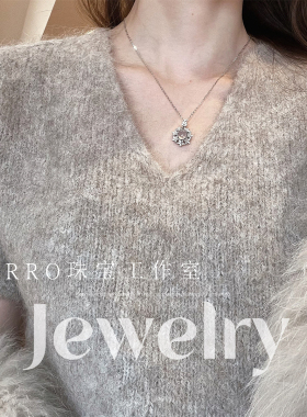 天然高冰玉髓925银项链