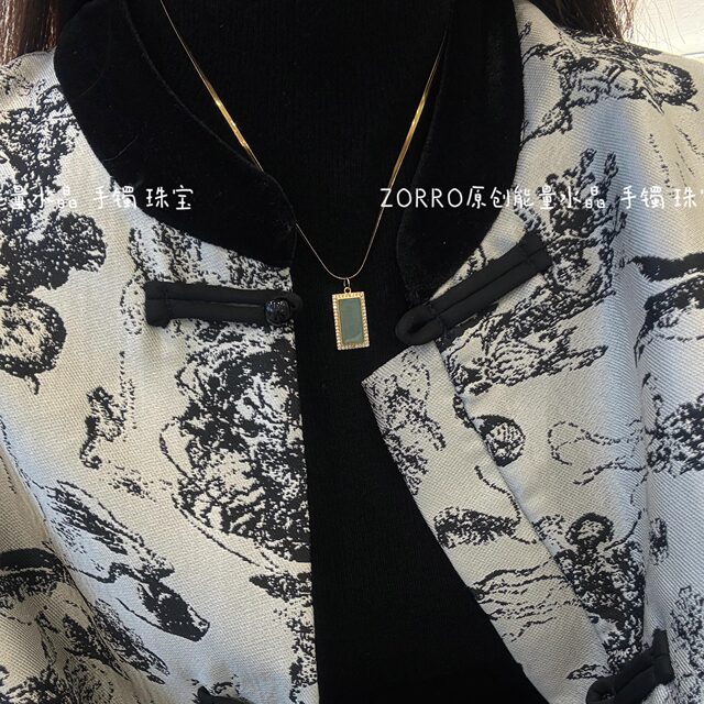 Natural Jade Butterfly S925 Silver Necklace Douyin Internet Celebrity