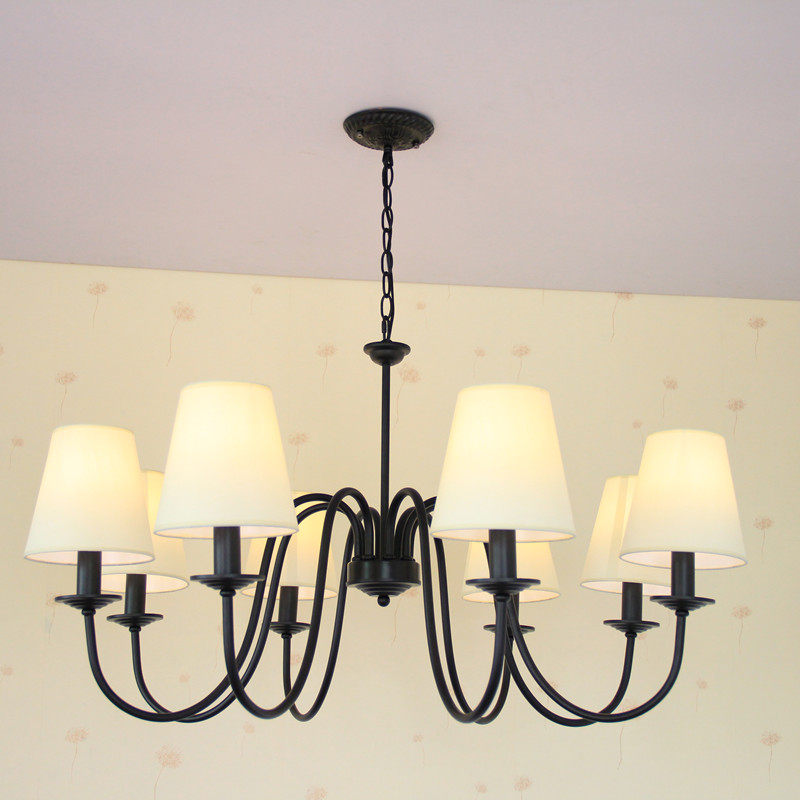 美式乡村铁艺灯客厅吊灯LED餐厅卧室灯房间现代简约家用大气灯具,淘宝优惠券,粉丝福利购,淘宝优惠卷