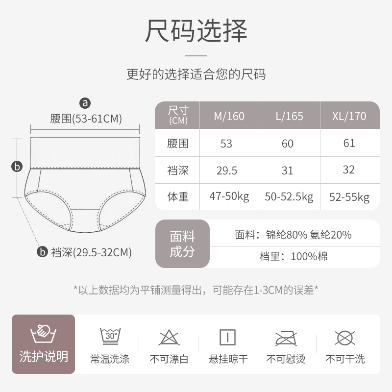 夏娃之秀收腹提臀高腰大码内裤蕾丝性感棉裆产后束腰底裤女K3072 - 图2