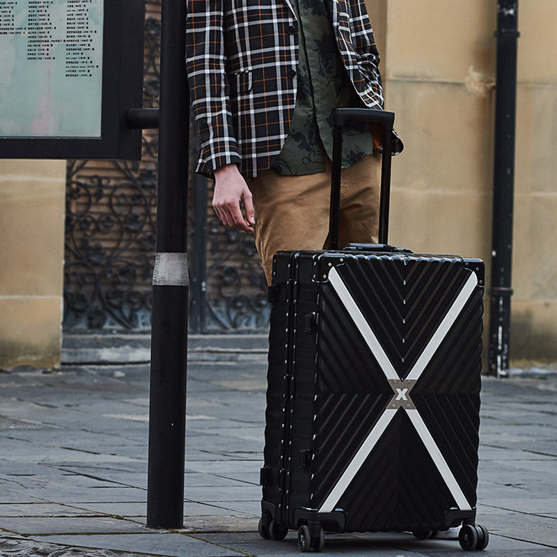 法迪梵男24寸时尚斜纹潮流20拉杆箱 法迪梵箱包旅行箱