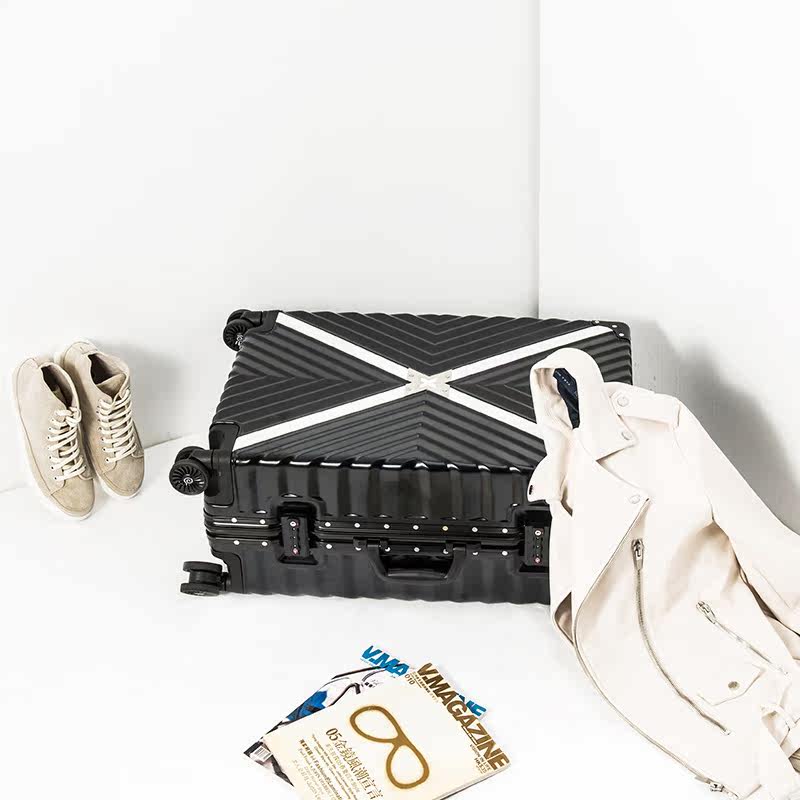 法迪梵男24寸时尚斜纹潮流20拉杆箱 法迪梵箱包旅行箱