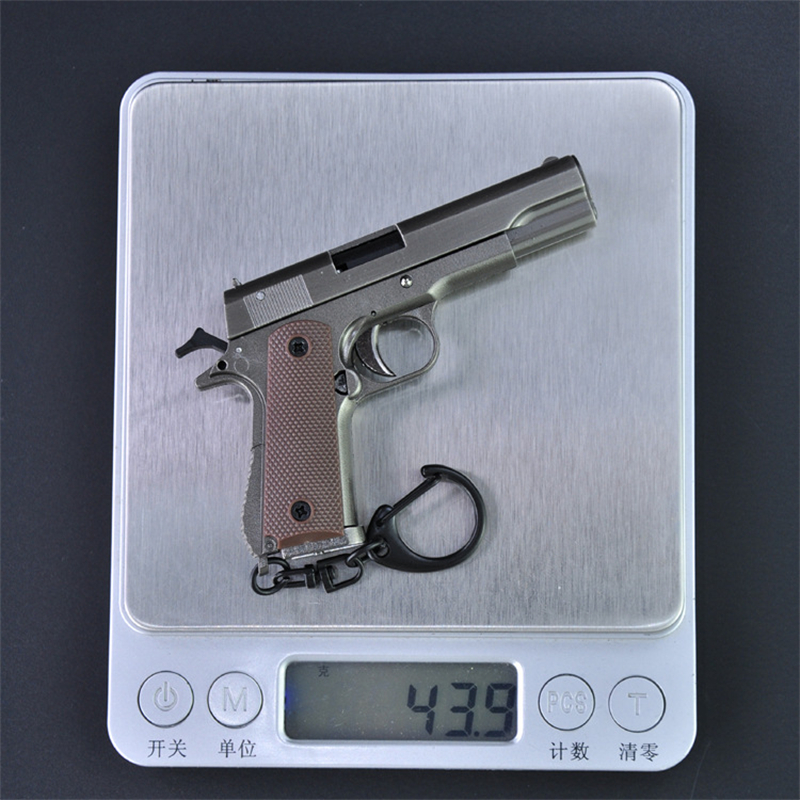 1:3柯尔特M1911金属模型钥匙扣抛壳拆卸枪模男孩玩具手枪不可发射 - 图2