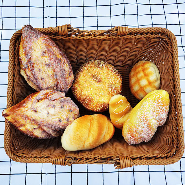 Picnic basket rattan supermarket shopping basket outdoor shopping basket imitation rattan storage basket pastoral picking basket