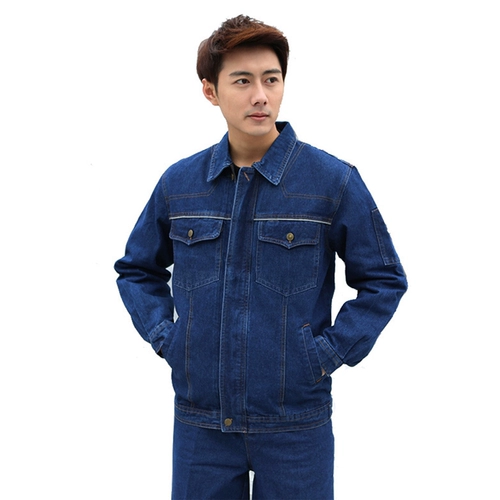 Джинсовый хлопковый износостойкий демисезонный комбинезон подходит для мужчин и женщин, свободный крой