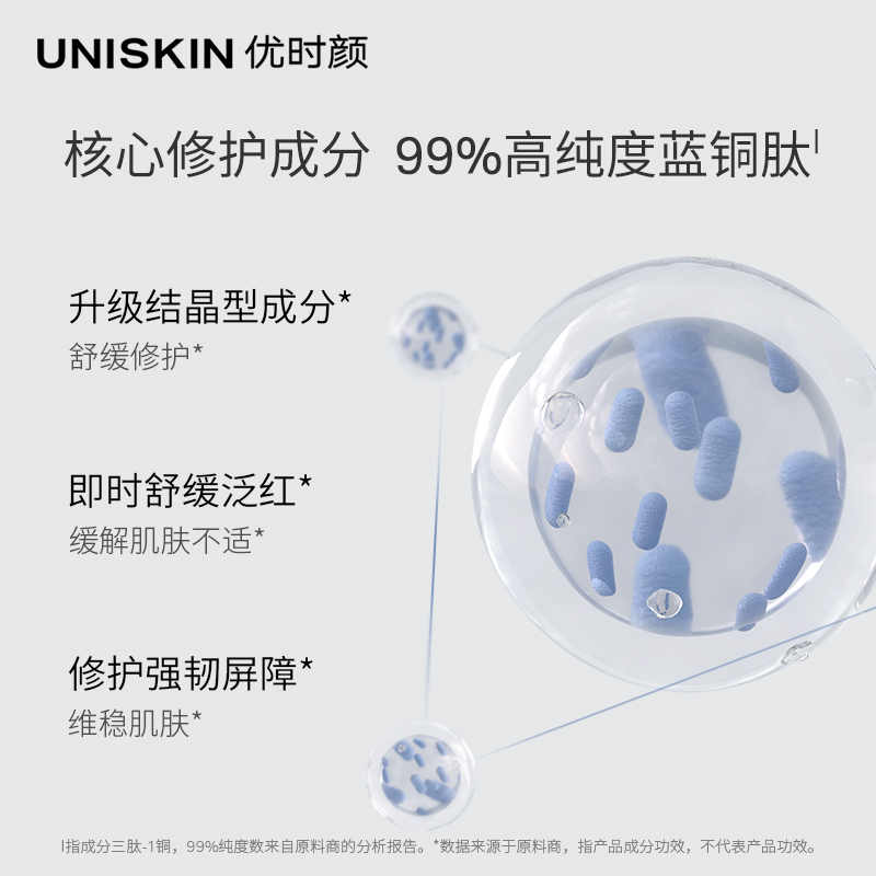【官方正品】优时颜小蓝弹精华蓝铜肽修护舒缓泛红补水保湿精华
