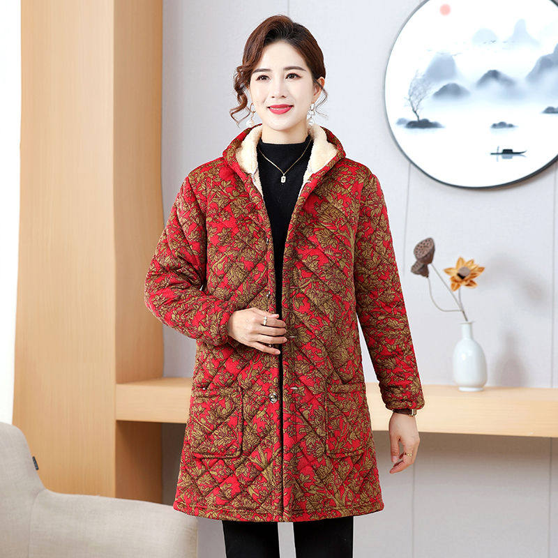 四川省服妈妈秋冬装棉衣加绒加厚棉服中老年女装中长款棉袄外套女,淘宝优惠券,粉丝福利购,淘宝优惠卷